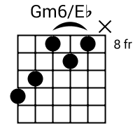 Gm6/Eb chord